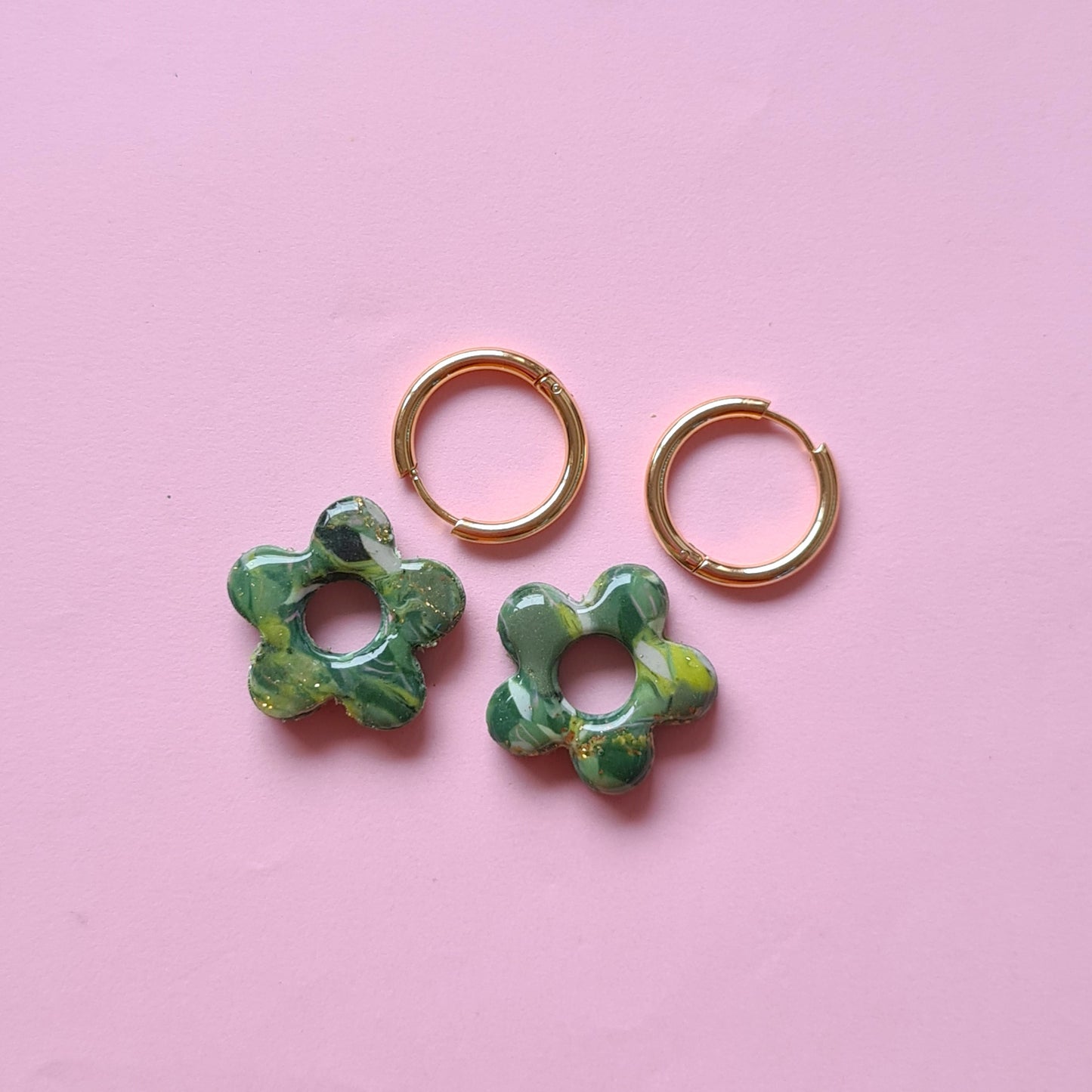 Flower Hoop Charms